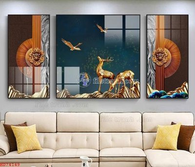 File in ấn File bộ tranh treo hiện đại HD74149 (bản gốc) sắc nét