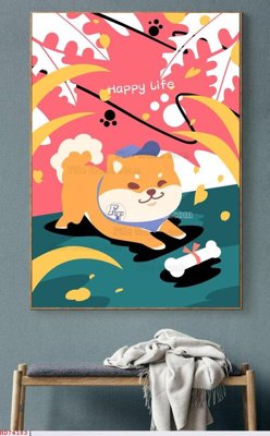 File in lụa File bộ tranh treo hiện đại HD74183 (hoa văn) File bộ tranh treo hiện đại HD74183