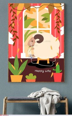 File gốc File bộ tranh treo hiện đại HD74200 (trang trí) cho phòng khách