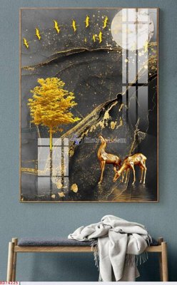 File gốc File bộ tranh treo hiện đại HD74225 (in tráng gương) sang trọng