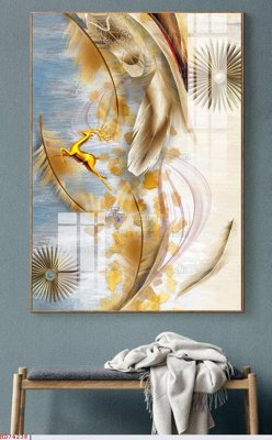 File gốc File bộ tranh treo hiện đại HD74238 (in lụa) hoa văn cổ điển