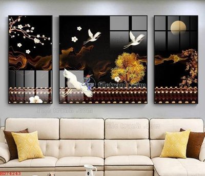 File gốc File bộ tranh treo hiện đại HD74243 (bản quyền) cho in ấn