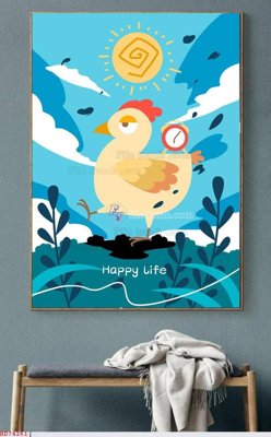 Tải file gốc in lụa File bộ tranh treo hiện đại HD74261 siêu nét