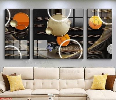 File gốc File bộ tranh treo hiện đại HD74273 (in lụa) cao cấp