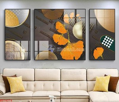 File ảnh File bộ tranh treo hiện đại HD74274 (gốc) in Hiflex