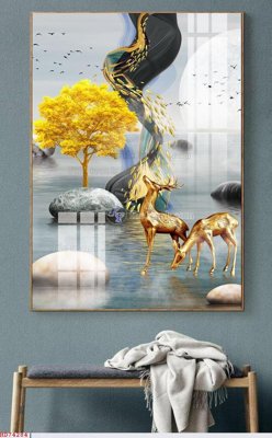 File tranh File bộ tranh treo hiện đại HD74284 (file gốc) chủ đề phong thủy