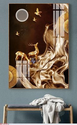 File tranh gốc in trần nhà File bộ tranh treo hiện đại HD74330 3D