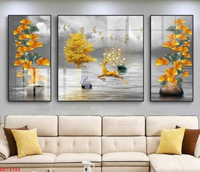 File in ấn chuyên nghiệp File bộ tranh treo hiện đại HD74348 (file gốc)