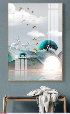 Download file File bộ tranh treo hiện đại HD74404 (gốc) in mica cao cấp