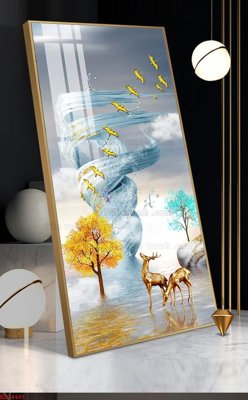 File gốc File bộ tranh treo hiện đại HD74465 (in lụa) trang trí tường