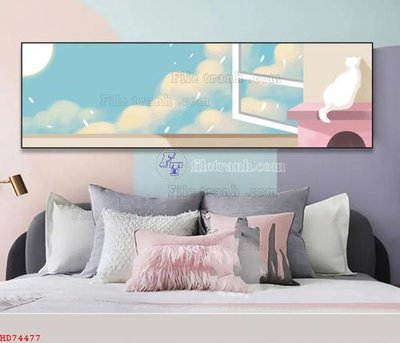 File in ấn File bộ tranh treo hiện đại HD74477 (bản gốc) sắc nét