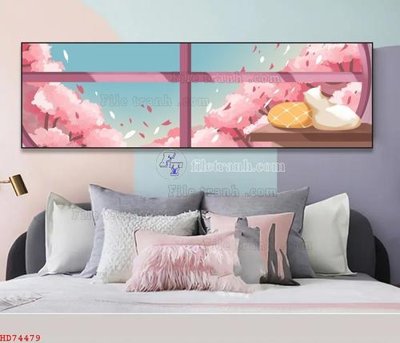 File tranh ảnh gốc File bộ tranh treo hiện đại HD74479 dùng cho in khổ lớn