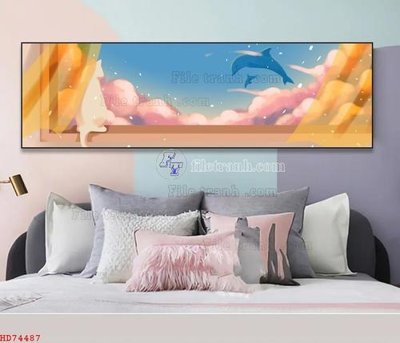 Download file File bộ tranh treo hiện đại HD74487 (gốc) in mica ốp bếp