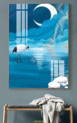 Tải file File tranh hiện đại treo tường HD79055 (gốc) chủ đề hoa sen