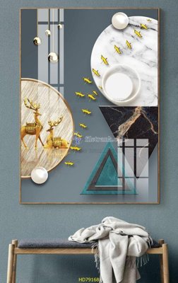 File gốc File tranh hiện đại treo tường HD79168 (in tráng gương) hiện đại