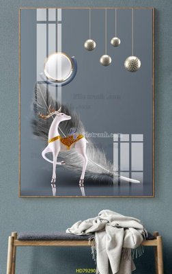 File tranh gốc in trần nhà File tranh hiện đại treo tường HD79290 3D