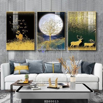 File gốc File tranh hiện đại pha lê gương HD80013 (in mica) cắt laser