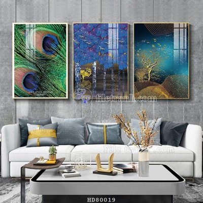 File tranh gốc File tranh hiện đại pha lê gương HD80019 (sắc nét từng chi tiết)