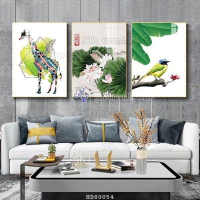 Hình ảnh file gốc File tranh hiện đại pha lê gương HD80054 cho in UV