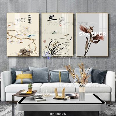 Tải file File tranh hiện đại pha lê gương HD80076 (gốc) làm file thiết kế