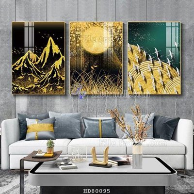 File in ấn cao cấp File tranh hiện đại pha lê gương HD80095 (file gốc)