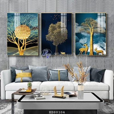 File gốc File tranh hiện đại pha lê gương HD80104 (in tráng gương) hiện đại