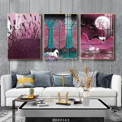 File gốc File tranh hiện đại pha lê gương HD80163 (in mica) làm quà tặng