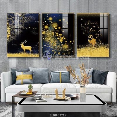 File tranh in trần 3D File tranh hiện đại pha lê gương HD80229 (ảnh gốc)