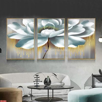 Tải file File tranh bộ hiện đại HD9036 (gốc) chủ đề hoa sen