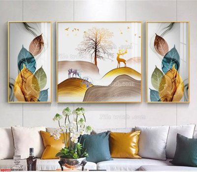 File gốc File tranh bộ hiện đại HD9111 (dành cho trang trí nội thất)