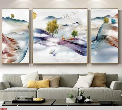 File in mica File tranh bộ hiện đại HD9119 (bản gốc) siêu trong
