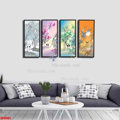 File gốc in ấn File tranh bộ hiện đại HD9254 (sẵn sàng tải về)