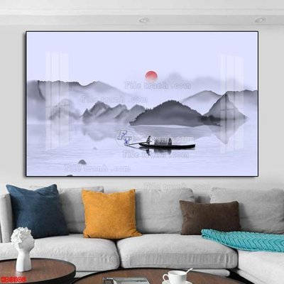 File gốc File tranh bộ hiện đại HD9306 (in tráng gương) nghệ thuật