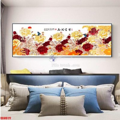 File in trần File tranh bộ hiện đại HD9317 (bản gốc) hoa văn
