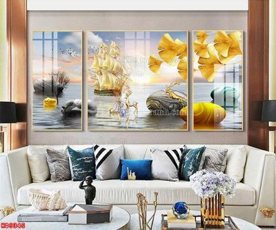 File in trần File tranh bộ hiện đại HD9345 (bản gốc) phong cảnh