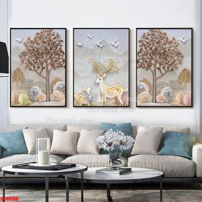 Download file gốc File tranh bộ hiện đại HD9369 (in lụa) nghệ thuật