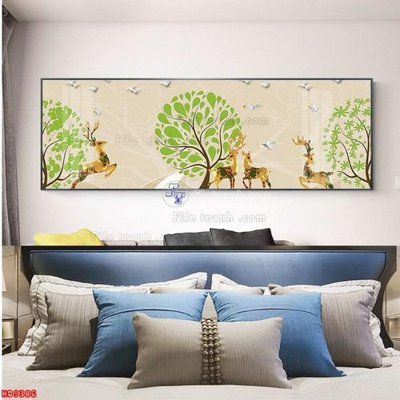 File in mica File tranh bộ hiện đại HD9386 (bản gốc) làm vách ngăn