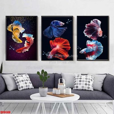 File ảnh File tranh bộ hiện đại HD9499 (gốc) in decal dán tường