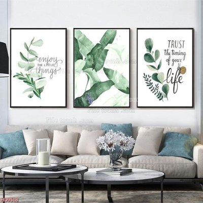 Ảnh gốc File tranh bộ hiện đại HD9518 (độ nét cao) in mica