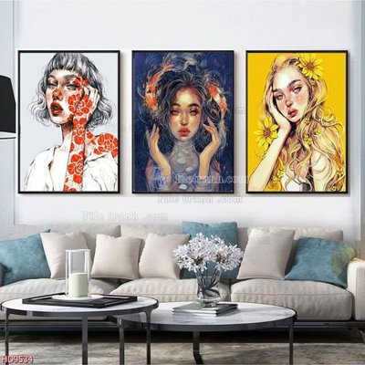 File tranh File tranh bộ hiện đại HD9534 (bản gốc) in canvas