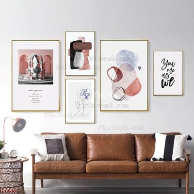 Tải file File tranh bộ hiện đại HD9551 (gốc) làm tranh trang trí