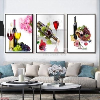 File ảnh File tranh bộ hiện đại HD9613 (gốc) dùng in Pano