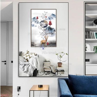 File gốc in ấn File tranh bộ hiện đại HD9653 chuẩn màu CMYK