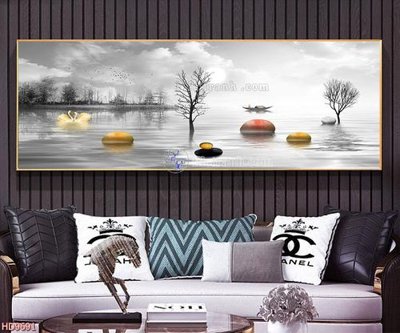 Hình ảnh file gốc in trần nhà File tranh bộ hiện đại HD9691