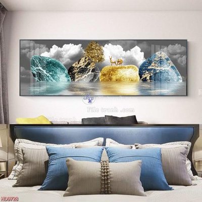 File tranh File tranh bộ hiện đại HD9728 (bản gốc) treo quán cafe