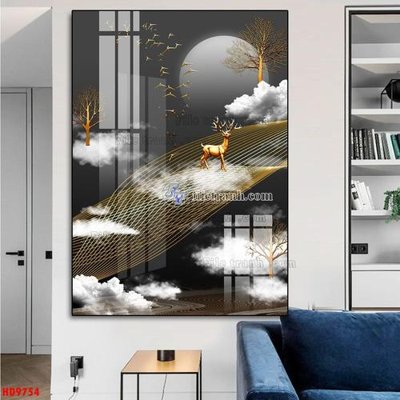 File gốc File tranh bộ hiện đại HD9754 (in lụa) tranh thuận buồm