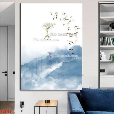 File ảnh File tranh bộ hiện đại HD9755 (gốc) in biển hiệu