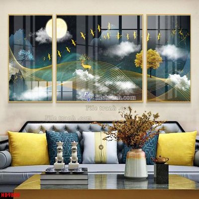 File PSD File tranh bộ hiện đại HD9800 (bản gốc) đã tách nền