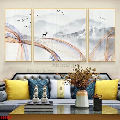 File gốc File tranh bộ hiện đại HD9827 (in ấn) không giới hạn