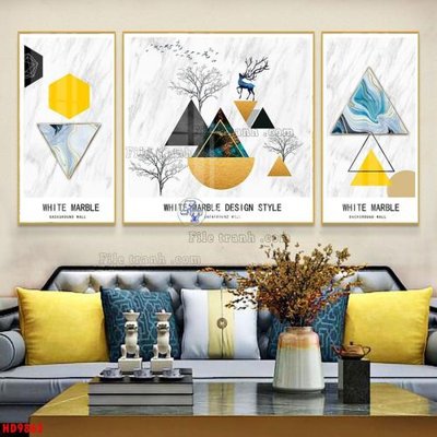 File ảnh File tranh bộ hiện đại HD9862 (gốc) in biển hiệu